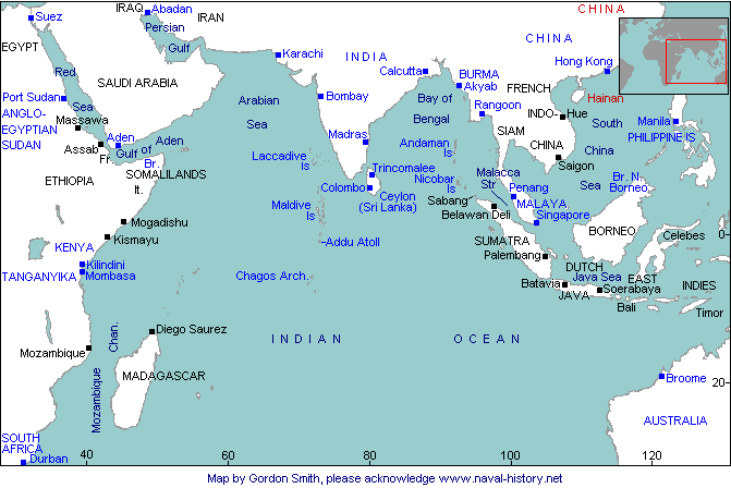 Map of Indian Ocean
